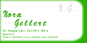 nora gellert business card